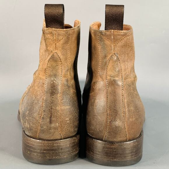 PAUL SMITH Size 9 Brown Antique Leather Cap Toe Lace-Up Boots main image 8